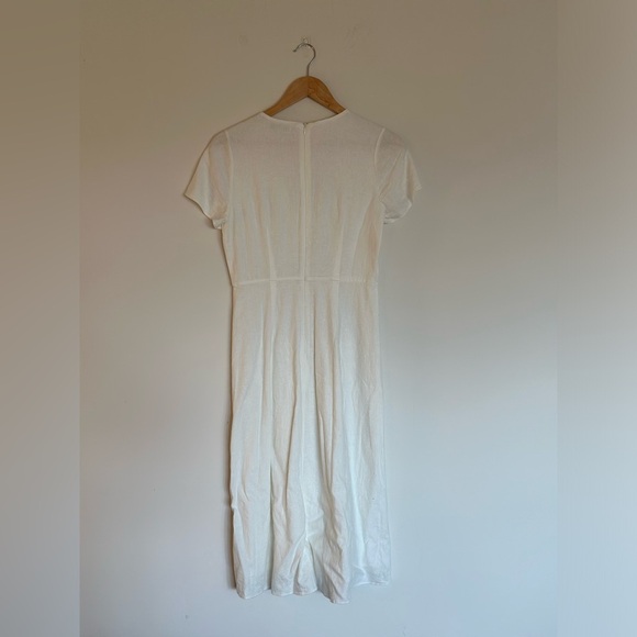 Madewell Linen-Blend Button-Wrap Dress - Picture 6 of 7